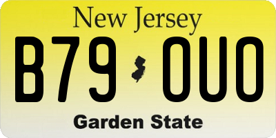 NJ license plate B79OUO