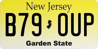 NJ license plate B79OUP