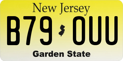 NJ license plate B79OUU