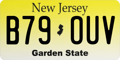 NJ license plate B79OUV