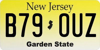 NJ license plate B79OUZ