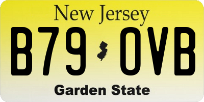 NJ license plate B79OVB