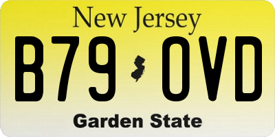 NJ license plate B79OVD