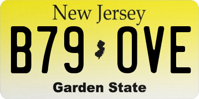 NJ license plate B79OVE