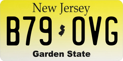 NJ license plate B79OVG