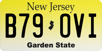 NJ license plate B79OVI