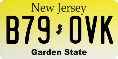 NJ license plate B79OVK