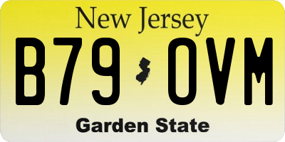 NJ license plate B79OVM