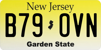 NJ license plate B79OVN