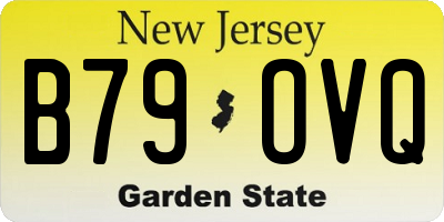 NJ license plate B79OVQ