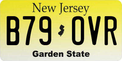 NJ license plate B79OVR