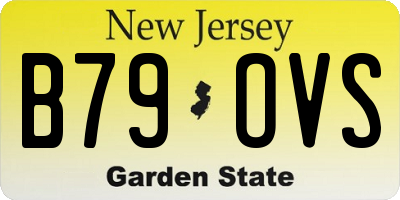 NJ license plate B79OVS