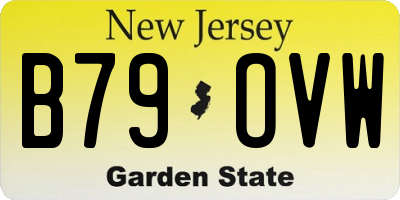 NJ license plate B79OVW