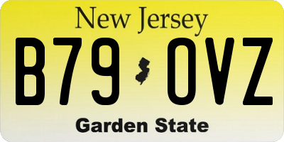 NJ license plate B79OVZ