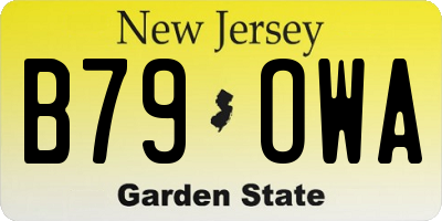 NJ license plate B79OWA