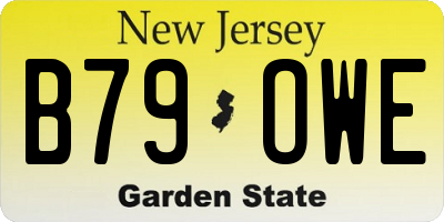 NJ license plate B79OWE