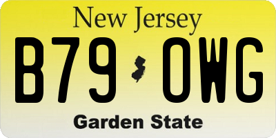NJ license plate B79OWG