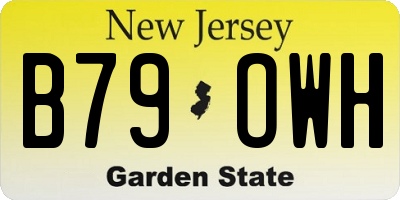 NJ license plate B79OWH