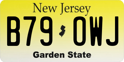 NJ license plate B79OWJ