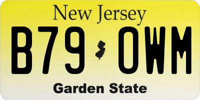 NJ license plate B79OWM
