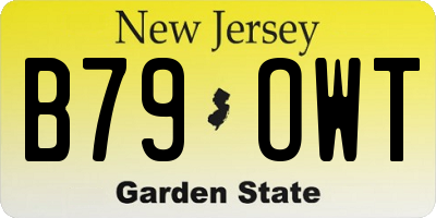 NJ license plate B79OWT