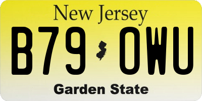 NJ license plate B79OWU