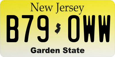 NJ license plate B79OWW