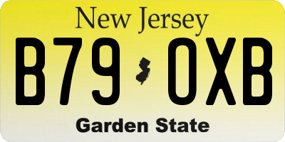 NJ license plate B79OXB
