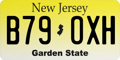 NJ license plate B79OXH