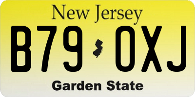 NJ license plate B79OXJ