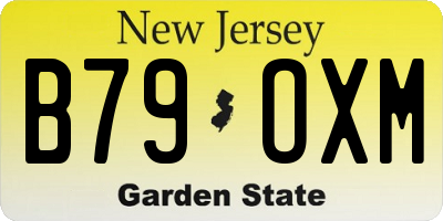 NJ license plate B79OXM