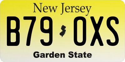 NJ license plate B79OXS