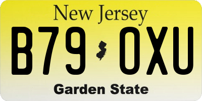 NJ license plate B79OXU