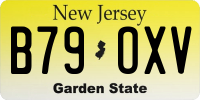 NJ license plate B79OXV