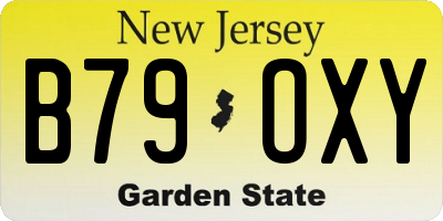 NJ license plate B79OXY