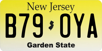 NJ license plate B79OYA