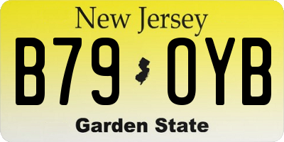 NJ license plate B79OYB