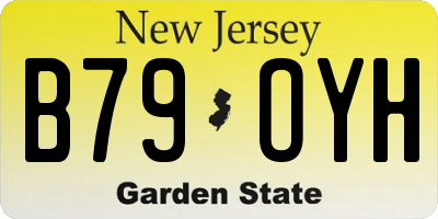 NJ license plate B79OYH