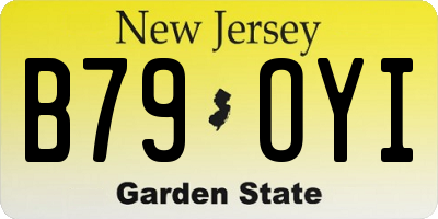 NJ license plate B79OYI