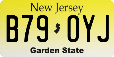 NJ license plate B79OYJ