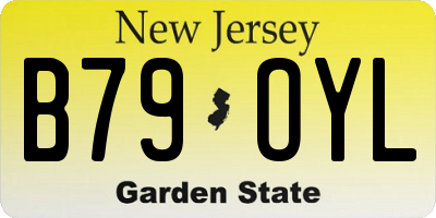 NJ license plate B79OYL