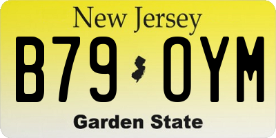 NJ license plate B79OYM