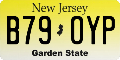 NJ license plate B79OYP