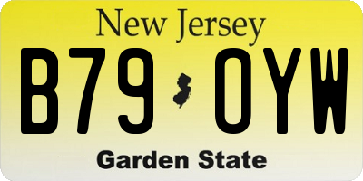 NJ license plate B79OYW