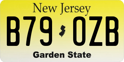NJ license plate B79OZB