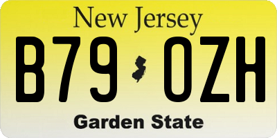 NJ license plate B79OZH