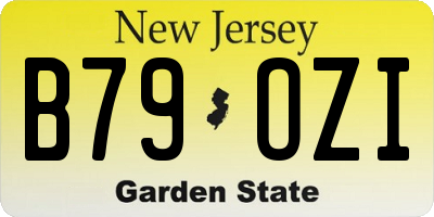 NJ license plate B79OZI