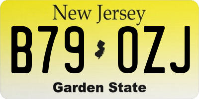 NJ license plate B79OZJ