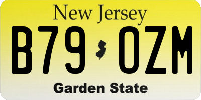 NJ license plate B79OZM