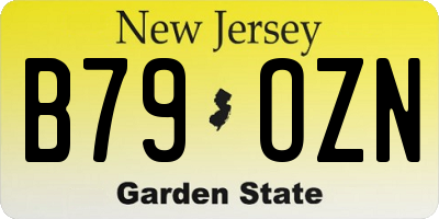 NJ license plate B79OZN